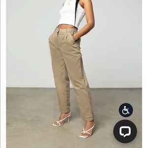 Oak and Fort tan twill pants trousers small